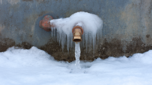 Seasonal plumbing issues including frozen pipes, flooded basements, and outdoor drain backups in South Jersey homes