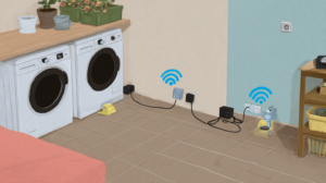 Smart plumbing devices installed in a modern South Jersey home including a Wi-Fi leak detector and smart shut-off valve